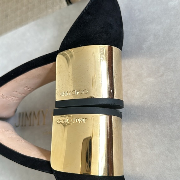 Black Suede 36.5 Jimmy Choo Jaimie 40 Sandals - Picture 4 of 6